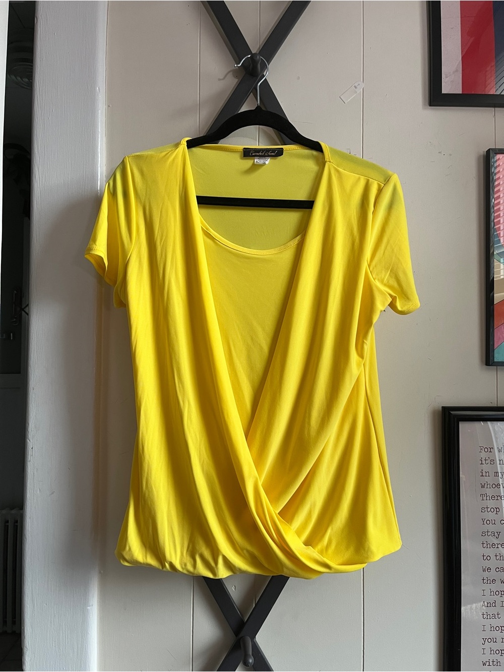 Essential Draped Wrap-Front Women’s Top - Yellow